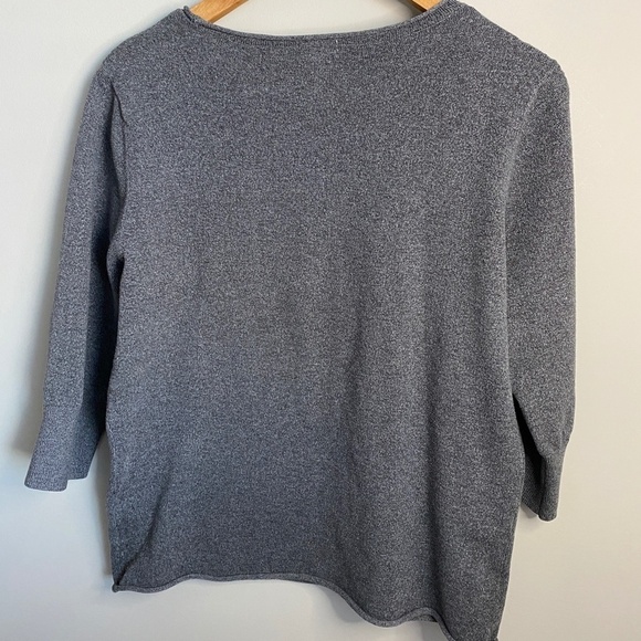 Maison Jules Women's 3/4 Sleeve‎ Gray Long Sleeve Jersey Knit Tee Size X-large - Picture 4 of 11